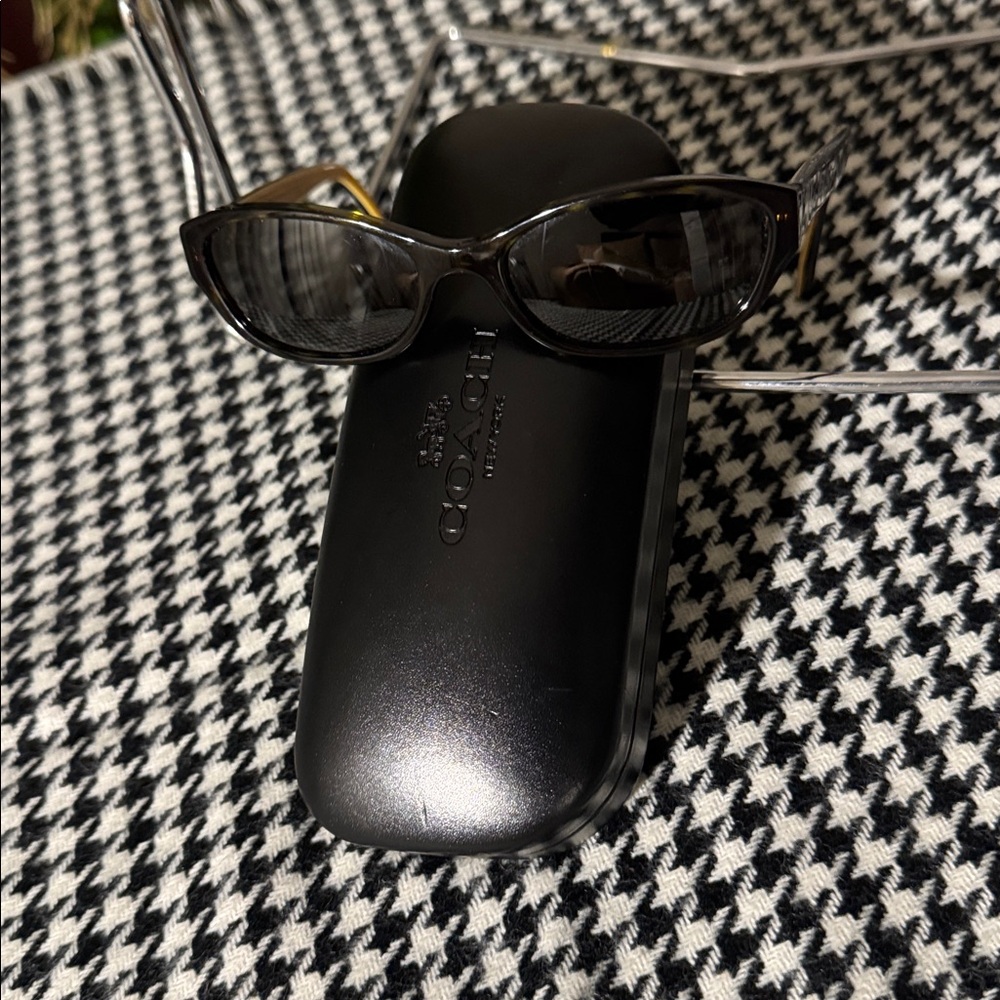 Coach Black Sunglasses with Gold Accents